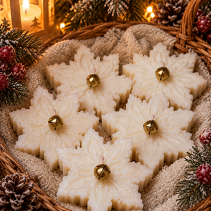 Lumanare parfumata tip fulg de nea, scortisoara si cuisoare,ideal pentru: aniversari,Craciun, Secret Santa,cadou  - Artynos.ro