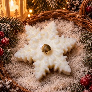 Lumanare parfumata tip fulg de nea, scortisoara si cuisoare,ideal pentru: aniversari,Craciun, Secret Santa,cadou  - Artynos.ro