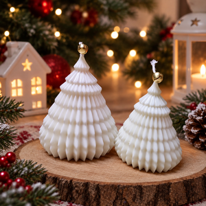 2 buc.Lumanare parfumata bradut de Craciun din ceara de soia, ideal pentru cadou de Craciun, Secret Santa, decor Craciun - Artynos.ro