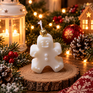 Lumanare parfumata omuleț de turta dulce , Craciun, Secret Santa,cadou sarbatori,Mos Nicolae,decor Crăciun - casă & stil de viață - lumânări, parfumuri, arome - ceară parfumată - Artynos.ro