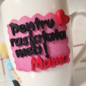 Cana personalizata fimo, mama si copii - casă & stil de viață - accesorii pentru echipamente de bucătărie - accesorii de servire - căni - Artynos.ro