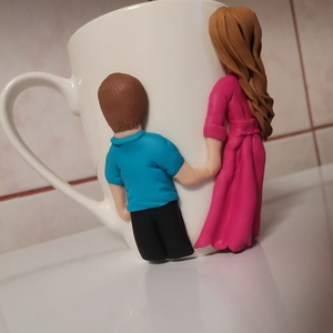Cana personalizata fimo, mama si copii - casă & stil de viață - accesorii pentru echipamente de bucătărie - accesorii de servire - căni - Artynos.ro
