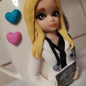 Cana personalizata medic ginecolog fimo - casă & stil de viață - accesorii pentru echipamente de bucătărie - accesorii de servire - căni - Artynos.ro