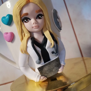 Cana personalizata medic ginecolog fimo - casă & stil de viață - accesorii pentru echipamente de bucătărie - accesorii de servire - căni - Artynos.ro