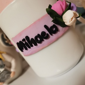 Cana lalele personalizata din fimo - casă & stil de viață - accesorii pentru echipamente de bucătărie - accesorii de servire - căni - Artynos.ro