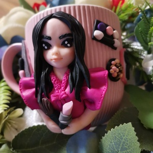 Cana decorata cu fimo makeup artist/nail artist/meserii  -  - Artynos.ro
