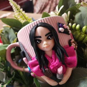 Cana decorata cu fimo makeup artist/nail artist/meserii  - Artynos.ro