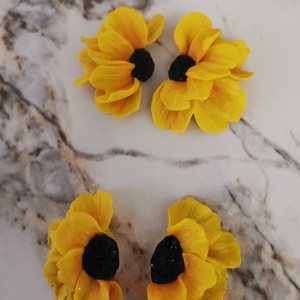 Cercei Sunflower  - bijuterii - cercei - cercei și ornamente pentru urechi - Artynos.ro