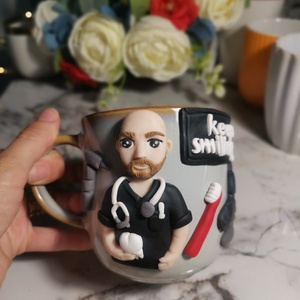 Cană Personalizată cu FIMO  Medic Stomatolog - casă & stil de viață - accesorii pentru echipamente de bucătărie - accesorii de servire - căni - Artynos.ro