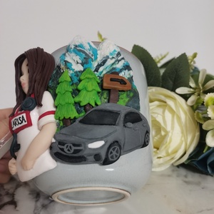 Cana personalizata figurina asistenta - accesorii de crăciun - cadou tematic de moș crăciun, decorațiuni - cadouri de moș crăciun - Artynos.ro