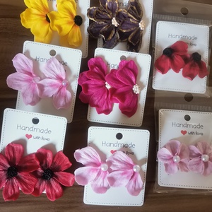 Cercei Semiflor Baby Pink - bijuterii - cercei - cercei cu figurine - Artynos.ro