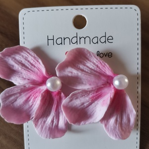 Cercei Semiflor Baby Pink - bijuterii - cercei - cercei cu figurine - Artynos.ro