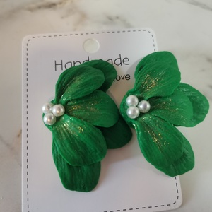 Cercei Semiflor Verde 1, Bijuterii, Cercei, Cercei si ornamente pentru urechi, Altele, ARTYNOS