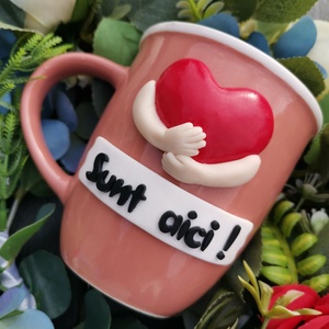 Cana mesaj motivational Sunt aici, Craciun, Cadouri de Mos Craciun, Cadouri de Mos Craciun, Plastilina, ARTYNOS