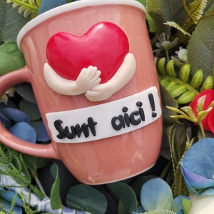 Cana mesaj motivational Sunt aici - crăciun - cadouri de moș crăciun - cadouri de moș crăciun - Artynos.ro