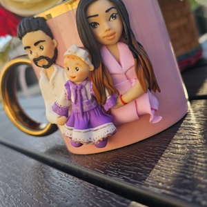 Cana cu figurine modelate manual- cadou perfect si original, Craciun, Cadouri de Mos Craciun, Cadouri de Mos Craciun, Sculptura, ARTYNOS