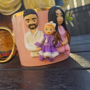 Cana cu figurine modelate manual- cadou perfect si original - crăciun - cadouri de moș crăciun - cadouri de moș crăciun - Artynos.ro