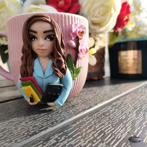 Cana personalizata cu figurina 3D contabil - cadou original - crăciun - cadouri de moș crăciun - cadouri de moș crăciun - Artynos.ro