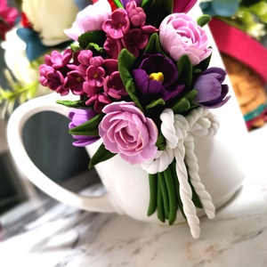 Cana personalizata cu flori de primavara-cadou 8 martie, Casa & Stil de viata, Seturi de cadou, Altele, Plastilina, ARTYNOS