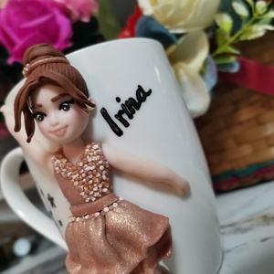 Cana personalizata pentru copii Balerina/dansatoare - crăciun - cadouri de moș crăciun - cadouri de moș crăciun - Artynos.ro