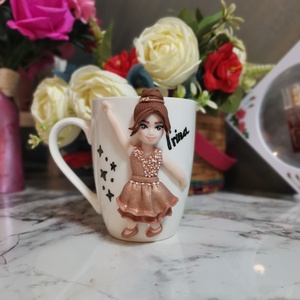 Cana personalizata pentru copii Balerina/dansatoare - crăciun - cadouri de moș crăciun - cadouri de moș crăciun - Artynos.ro