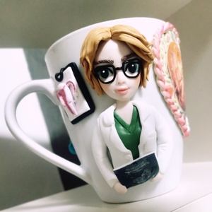 Cana personalizata medic obstetrica ginecologie  - crăciun - cadouri de moș crăciun - cadouri de moș crăciun - Artynos.ro