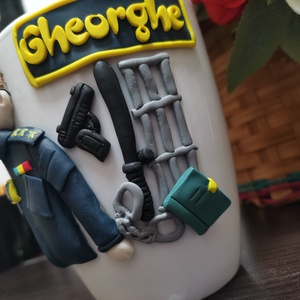 Cana personalizata cu figurina politist - casă & stil de viață - seturi de cadou - Artynos.ro