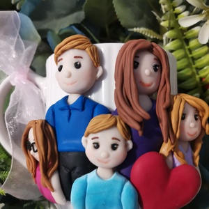 Cana personalizata famile 5 membrii - crăciun - cadouri de moș crăciun - cadouri de moș crăciun - Artynos.ro