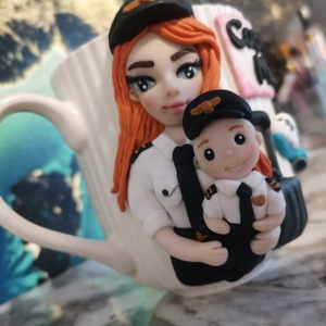 Cana personalizata mama si copil - cadou perfect si original, Craciun, Cadouri de Mos Craciun, Cadouri de Mos Craciun, Sculptura, Altele, ARTYNOS