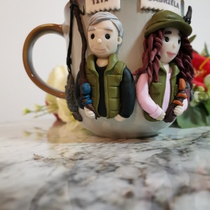 Cana personalizata cuplu de pescari - crăciun - cadouri de moș crăciun - cadouri de moș crăciun - Artynos.ro