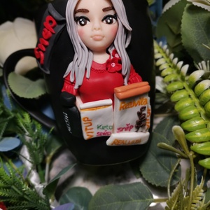 Cana personalizata cu figurina blonda reprezentant SNEP - casă & stil de viață - seturi de cadou - Artynos.ro