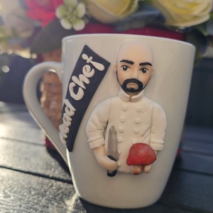 Cana personalizata cu figurina barbat/bucatar/fastfood - casă & stil de viață - seturi de cadou - Artynos.ro