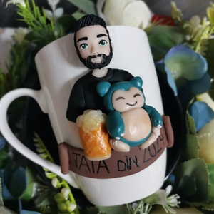 Cana personalizata barbat/tata cu bere si pokemon  - casă & stil de viață - seturi de cadou - Artynos.ro