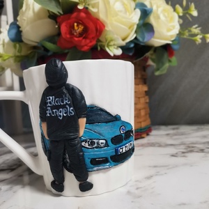 Cana personalizata barbat și BMW - casă & stil de viață - seturi de cadou - Artynos.ro