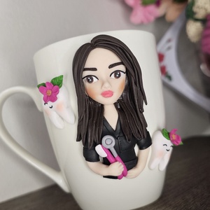 Cana Personalizata cu figurina 3d� Medic Stomatolog si dintisor, Casa & Stil de viata, Echipamente de bucatarie, Accesorii de servire, Cani, Altele, Lucrare cu argila, ARTYNOS