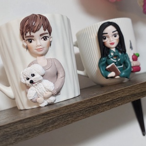 Cana personalizata cu figurina 3d si catel, Casa & Stil de viata, Seturi de cadou, Altele, Plastilina, ARTYNOS