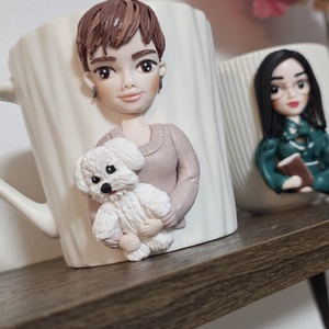 Cana personalizata cu figurina 3d si catel - casă & stil de viață - seturi de cadou - Artynos.ro