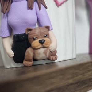 Cana personalizata pentru nasa cu figurina 3d si caine american bully - casă & stil de viață - seturi de cadou - Artynos.ro