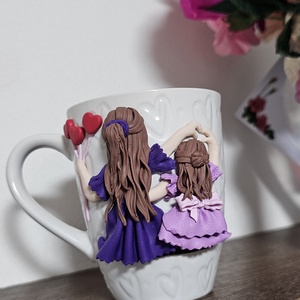 Cana personalizata 3d mama si fiica  - casă & stil de viață - echipamente de bucătărie - accesorii de servire - căni - Artynos.ro