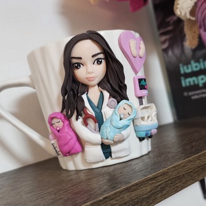 Cana personalizata medic neonatolog - crăciun - cadouri de moș crăciun - cadouri de moș crăciun - Artynos.ro