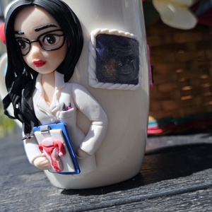 Cana personalizata medic obstretica ginecologie  - crăciun - cadouri de moș crăciun - cadouri de moș crăciun - Artynos.ro