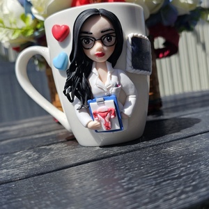 Cana personalizata medic obstretica ginecologie  - crăciun - cadouri de moș crăciun - cadouri de moș crăciun - Artynos.ro