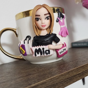 Cana personalizata pentru o pasionata de shopping - casă & stil de viață - seturi de cadou - Artynos.ro