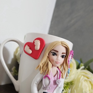 Cana personalizata medic obstretic ginecolog - crăciun - cadouri de moș crăciun - cadouri de moș crăciun - Artynos.ro