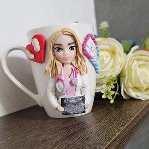 Cana personalizata medic obstretic ginecolog - crăciun - cadouri de moș crăciun - cadouri de moș crăciun - Artynos.ro