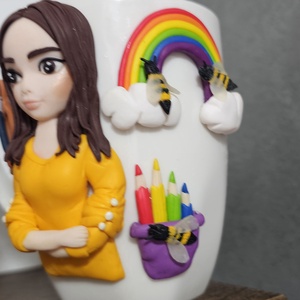 Cana personalizata cu figurina 3d educatoare/invatatoare/profesoara 2 - casă & stil de viață - seturi de cadou - Artynos.ro