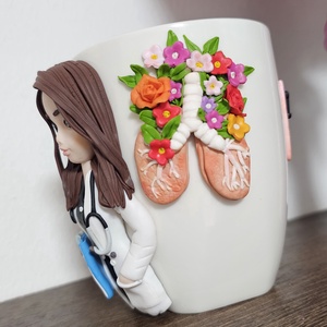 Cana personalizata cu figurina 3d medic pneumologie  - casă & stil de viață - seturi de cadou - Artynos.ro