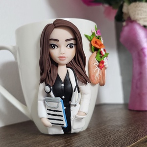 Cana personalizata cu figurina 3d medic pneumologie  - casă & stil de viață - seturi de cadou - Artynos.ro