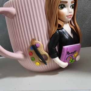 Cana personalizata cu figurina 3d profesoara/diriginta/invatatoare/educatoare - casă & stil de viață - seturi de cadou - Artynos.ro