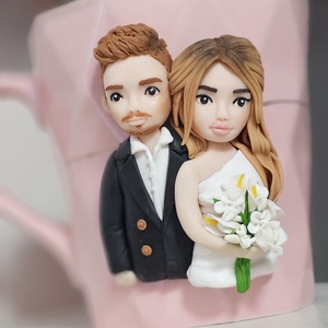 Cana personalizata cu figurine 3d cuplu  - crăciun - cadouri de moș crăciun - cadouri de moș crăciun - Artynos.ro